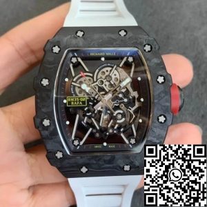 Replica Richard Mille RM35-02 1:1 Best Edition KV Factory V3 Carbon Fiber White Strap
