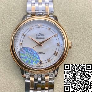 Replica Omega De Ville 1:1 Best Edition MKS Factory Rose Gold Diamond Dial