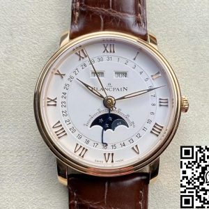 Replica Blancpain Villeret 6654-3642-55B 1:1 Best Edition OM Factory V3 Leather Strap