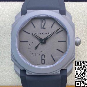 Replica Bvlgari Octo Finissimo 1:1 Best Edition BV Factory V2 Rubber Strap