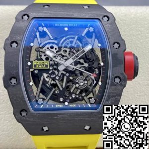 Replica Richard Mille RM35-02 1:1 Best Edition T+ Factory NTPT Carbon Fiber Yellow Strap