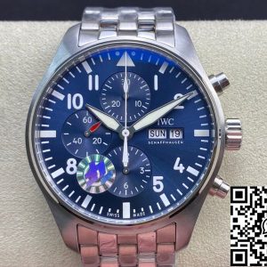 Replica IWC Pilot Chronograph IW377717 ZF Factory 1:1 Best Edition Swiss ETA7750 Blue Dial