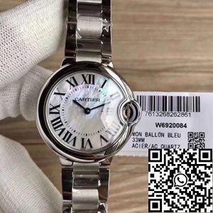 Replica Ballon Bleu De Cartier 33 W6920084 V6 Factory 1:1 Best Edition Swiss Ronda Quartz