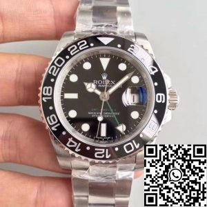 Replica Rolex GMT-Master II 116710LN Noob Factory Black Dial 1:1 Best Edition Swiss ETA2836-2
