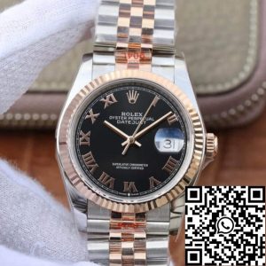 Replica Rolex Datejust 116231 36MM 1:1 Best Edition GM Factory Black Dial
