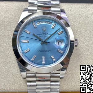 Replica Rolex Day Date 228206 1:1 Best Edition EW Factory Ice Blue Dial