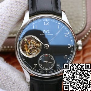 Replica IWC Portuguese Tourbillon 1:1 Best Edition ZF Factory Black Dial