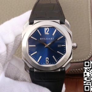 Replica Bvlgari Octo 102429 BGO38C3SLD 1:1 Best Edition Dark Blue Dial