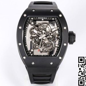 Replica Richard Mille RM-055 1:1 Best Edition BBR Factory V2 Black Ceramic Case