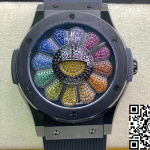 Replica Hublot Classic Fusion Takashi Murakami 507.CX.9000.RX.TAK21 1:1 Best Edition Sunflower Color Dial