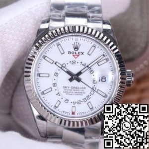 Replica Rolex Sky Dweller M326934-0001 1:1 Best Edition Noob Factory White Dial Swiss ETA9001