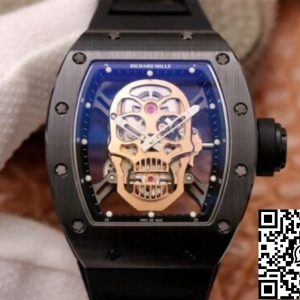 Replica Richard Mille RM052-01 1:1 Best Edition ZF Factory Rose Gold Skull Dial Swiss Movement