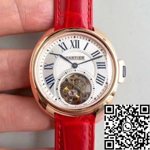 Replica Drive De Cartier Tourbillon W4100013 1:1 Best Edition Swiss Tourbillon White Dial