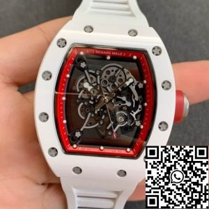 Replica Richard Mille RM055 1:1 Best Edition KV Factory V2 Ceramic Rubber Strap