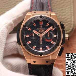 Replica Hublot King Power Ferrari F1 1:1 Best Edition V6 Factory Black Dial Rose Gold
