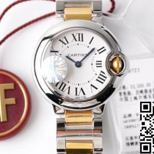 Replica Ballon Bleu De Cartier 28MM W69007Z3 1:1 Best Edition AF Factory White Dial