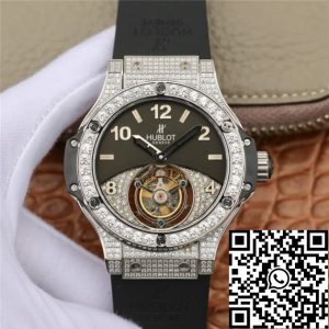 Replica Hublot Big Bang Tourbillon 1:1 Best Edition Diamond Black Dial