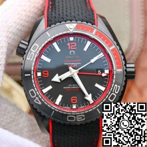Replica Omega Seamaster Planet Ocean 215.92.46.22.01.003 VS Factory 1:1 Best Edition Swiss ETA8906 Black Nylon Strap