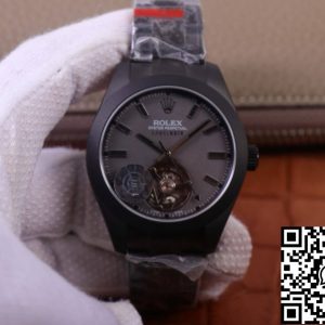 Replica Rolex Milgauss 116400 Tourbillon 1:1 Best Edition JB Factory Black PVD Case Swiss ETA3131