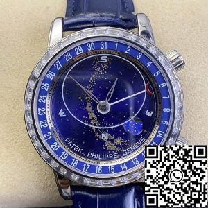 Replica Patek Philippe Grand Complications 6104G-001 1:1 Best Edition AI Factory Sky Moon Blue Dial