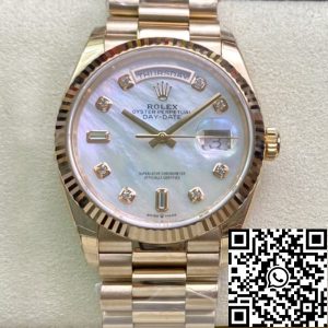 Replica Rolex Day Date M128235-0029 1:1 Best Edition EW Factory Rose Gold