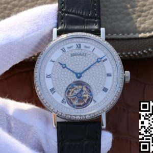 Replica Breguet Classique Tourbillon 1:1 Best Edition Stainless Steel Diamond Dial