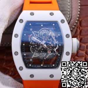 Replica Richard Mille RM055 KV Factory 1:1 Best Edition Swiss ETA8215 Orange Strap