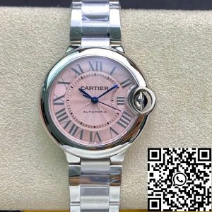 Replica Ballon Bleu De Cartier 33MM W6920100 1:1 Best Edition V6 Factory Pink Dial