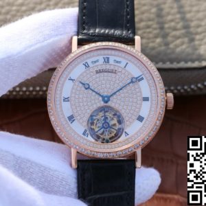 Replica Breguet Classique Tourbillon 1:1 Best Edition Rose Gold Diamond Dial