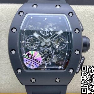 Replica Richard Mille RM011 1:1 Best Edition KV Factory Ceramic Black Case