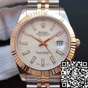 Replica Rolex Datejust 41 126333-006 White dial 1:1 Best Edition Swiss ETA2836-2 Gold Wrapped