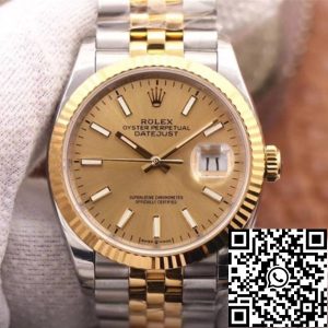 Replica Rolex Datejust M126233-0015 1:1 Best Edition EW Factory Champagne Dial Swiss ETA3235