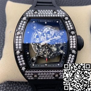 Replica Richard Mille RM055 1:1 Best Edition KV Factory Diamond Skeleton Dial
