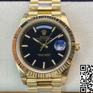 Replica Rolex Day Date 40MM 1:1 Best Edition EW Factory Black Dial