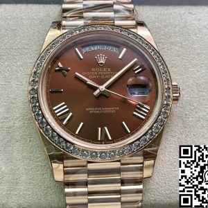 Replica Rolex Day Date M228345RBR-0009 1:1 Best Edition EW Factory Brown Dial