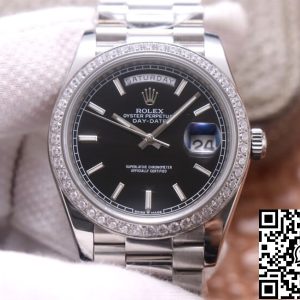 Replica Rolex Day Date M228349RBR-0002 1:1 Best Edition EW Factory 18ct White Gold