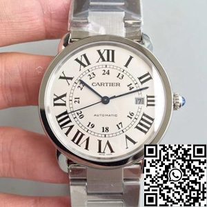 Replica Ronde Solo De Cartier W670101 ZF Factory Men Watches 1:1 Best Edition Swiss ETA9015 White Dial