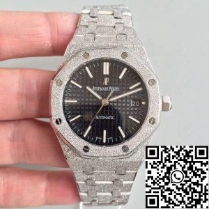 Replica Audemars Piguet Royal Oak 15454BC.GG.1259BC.01 OM Factory 1:1 Best Edition Swiss ETA3120 Black Textured Dial