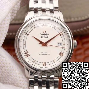 Replica Omega De Ville Prestige 424.10.40.20.02.002 MKS Factory 1:1 Best Edition Swiss ETA9015 Silver Dial