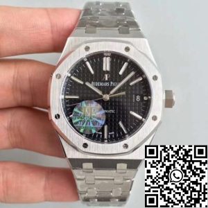 Replica Audemars Piguet Royal Oak 15400ST.OO.1220ST.01 JF Factory 1:1 Best Edition Swiss ETA3120 Black Dial