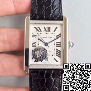 Replica Cartier Tank Solo W5200027 ZF Factory 1:1 Best Edition Mechanical Watches Swiss ETA9015 Black Leather Strap