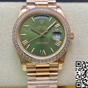 Replica Rolex Day Date M228345RBR-0011 1:1 Best Edition EW Factory Green Dial