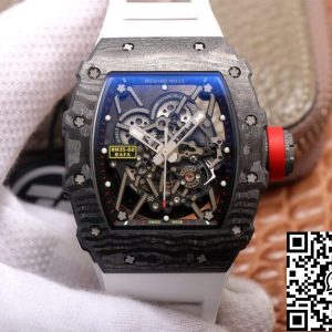 Replica Richard Mille RM35-02 1:1 Best Edition ZF Factory White Rubber Strap