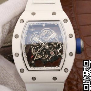 Replica Richard Mille RM055 1:1 Best Edition KV Factory Ceramic White Strap