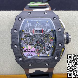 Replica Richard Mille RM-011 1:1 Best Edition KV Factory V2 Carbon Fiber Camo Strap
