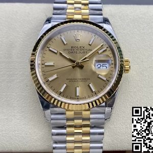 Replica Rolex Datejust M126233-0015 1:1 Best Edition VS Factory Champagne Dial