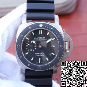 Replica Panerai Luminor Submersible PAM389 VS factory 1:1 Best Edition Swiss ETA P9000 Black Rubber Strap
