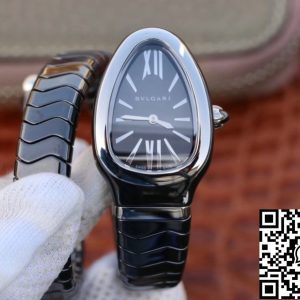 Replica Bvlgari Srpenti Spiga 102735 1:1 Best Edition BV Factory Black steel Swiss Quartz Movement
