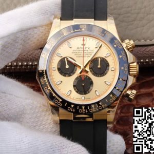 Replica Rolex Daytona Cosmograph 116518ln 1:1 Best Edition JH Factory V6 Yellow Gold Dial
