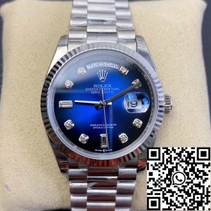 Replica Rolex Day Date M128239-0023 1:1 Best Edition EW Factory Gradient Blue Dial